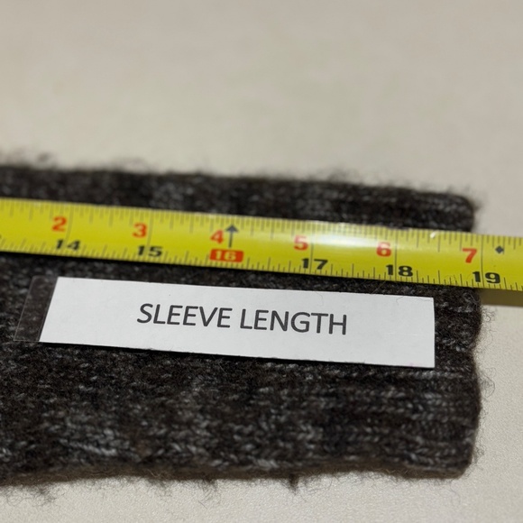 J Crew Women Shawl-collar Button Wool Angora Sweater Sz S Brown Button Chunky - Picture 8 of 10